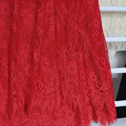 3Meters/lot Off White French Chantilly Lace Fabric , Eyelash Embroidery Lace Craft Bridal Veil Lace Accessory 150cm Width