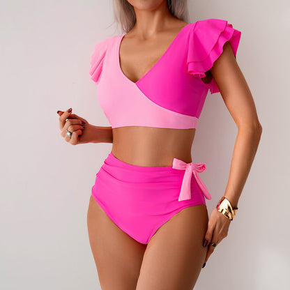 Bikini Split Swimsuit Women High Waist Swimming Trunks Bikini Swimsuit