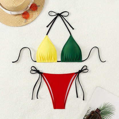 Bikini Sexy Split Swimsuit Color Matching Bikini Swimsuit Swimsuit Women