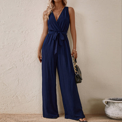 Sleeveless Jumpsuit Arrival High Waist with Straps Sleeveless Jumpsuit Casual