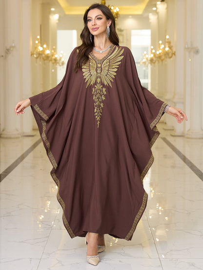 Cotton Embroidered Loose Beach Dress Coat Dress Women Vacation Beach Cover Up