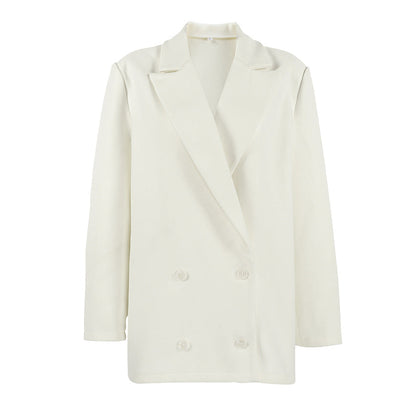 Casual White Blazer Women Spring Autumn Arrival Beige Niche Design