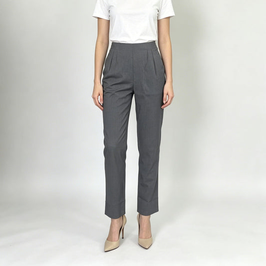 Pants Elegant All Matching Elastic Waistband Stretch Pocket Work Pant Women Office Casual Pants