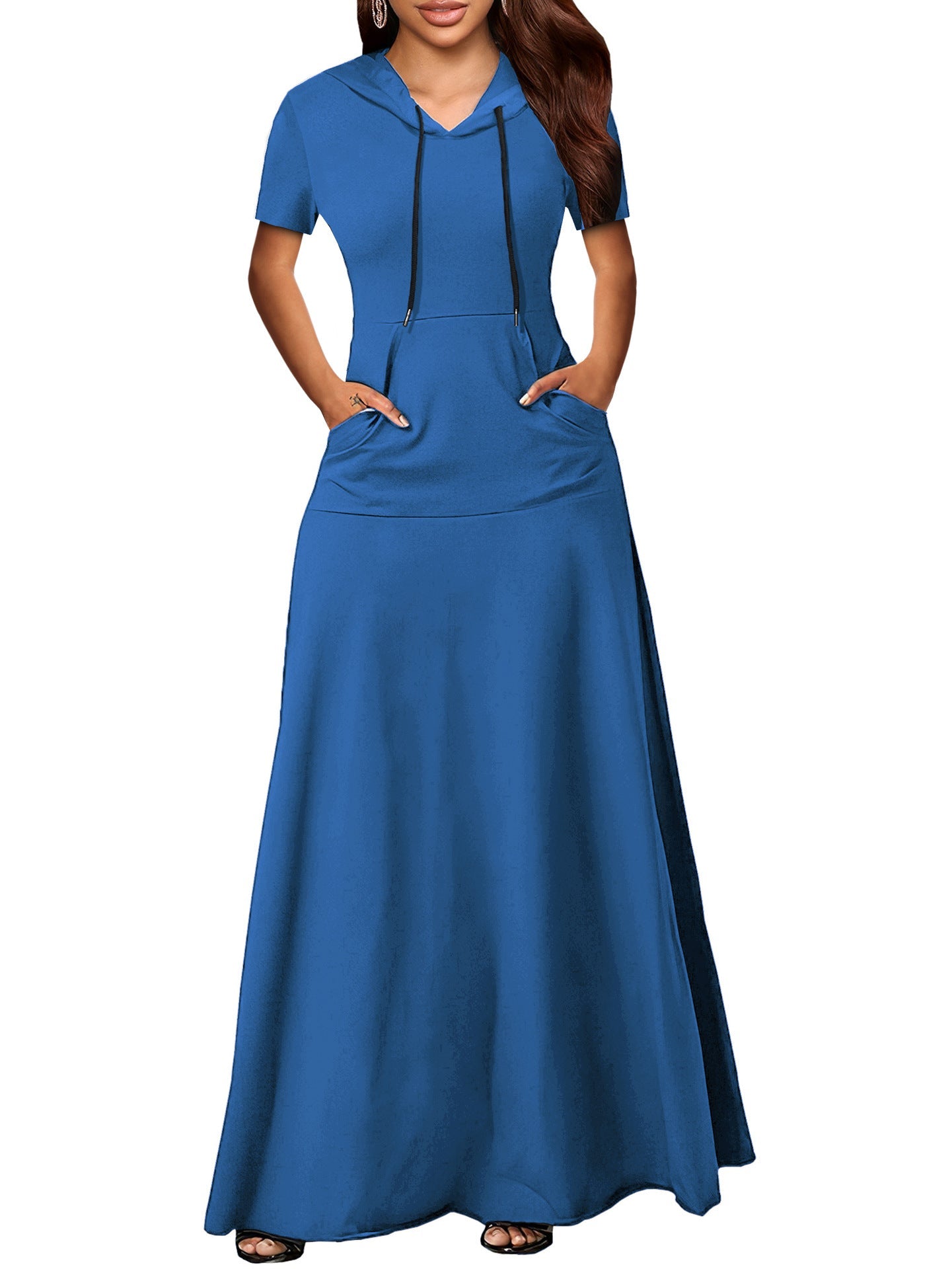 Wal Mart Spring Summer Sexy Sexy Hooded Sweater Maxi Dress Women