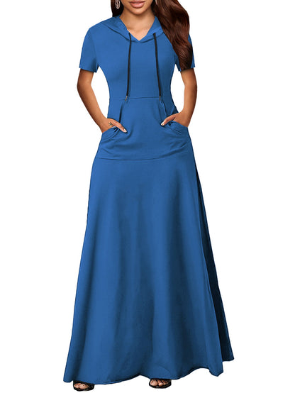 Wal Mart Spring Summer Sexy Sexy Hooded Sweater Maxi Dress Women