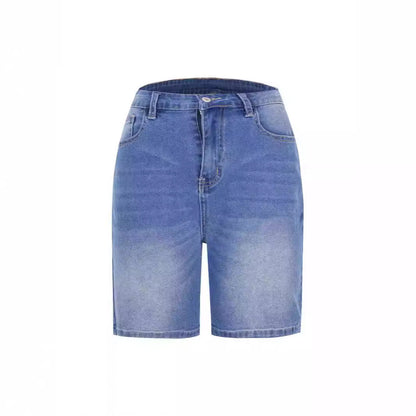 Women Slim Denim Middle Shorts