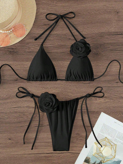 Three Dimensional Floral Swimsuit Women Bikini Suit Sexy Bikini