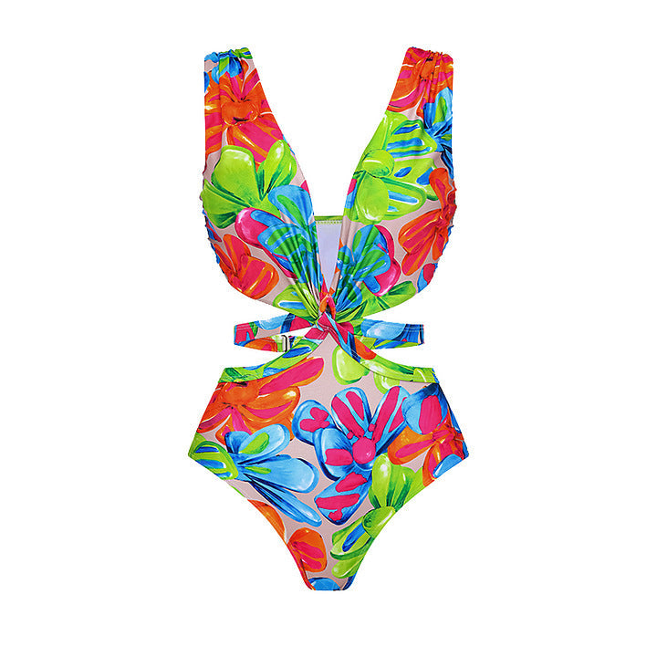 One Piece Swimsuit Women Beach Vacation Skirt Swimsuit