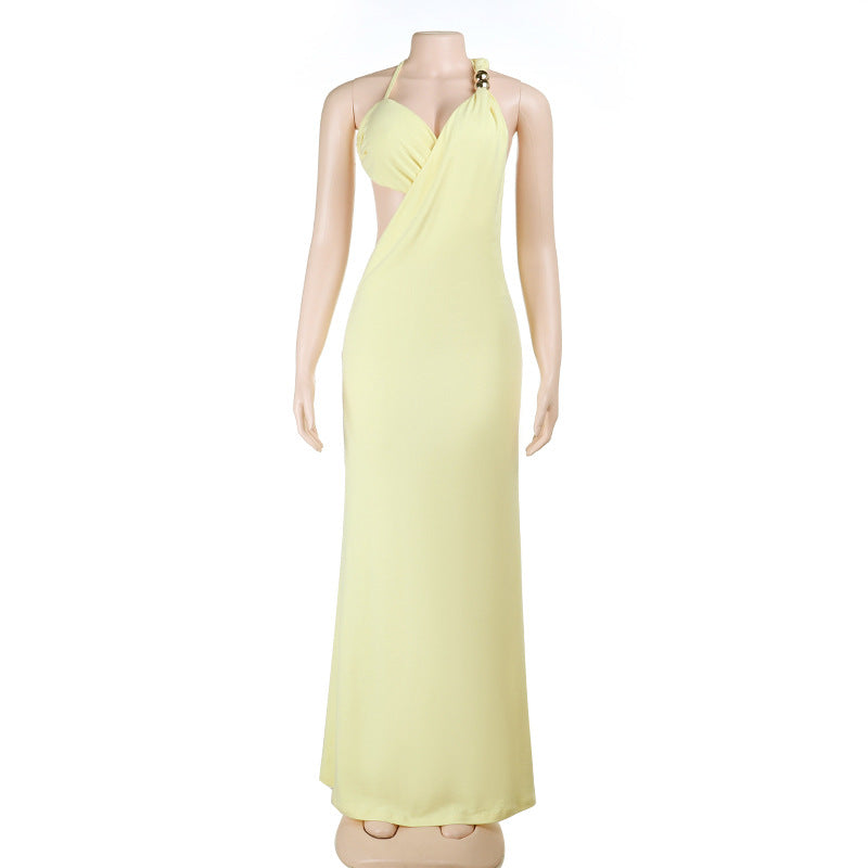 Product One Shoulder Sexy Slim Fit Backless Sexy Dress