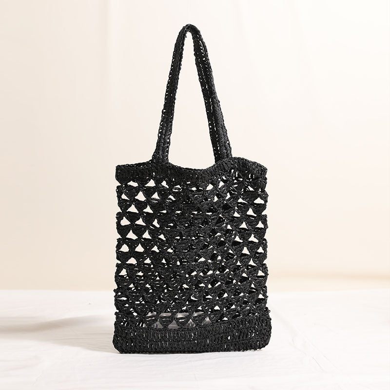 One Shoulder Straw Bag Casual Hollow Out Cutout out Woven Bag Vacation Beach Bag Women Bag