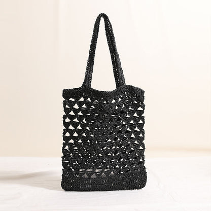 One Shoulder Straw Bag Casual Hollow Out Cutout out Woven Bag Vacation Beach Bag Women Bag