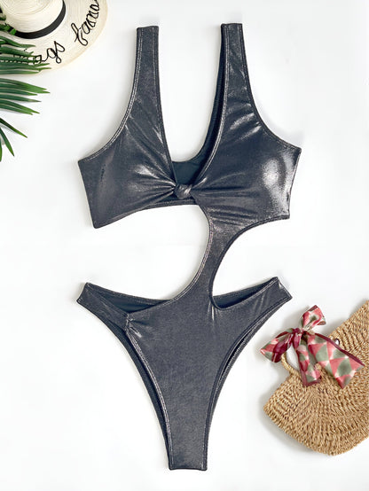 One Piece Swimsuit Sexy Bikini Swimsuit Women Backless Swimsuit Solid Color