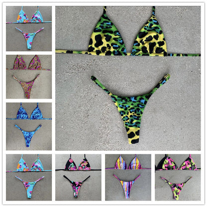 Bikini Printed Swimsuit Women Sexy Bundle Swimming Pool Swimsuit two piece set