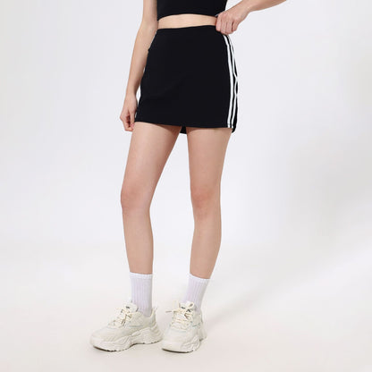 Contrast Color High Waist Running Sports Short Skirt Women Faux Two Piece Anti Exposure Badminton Tennis Skirt Fitness Pants Yoga Skirt