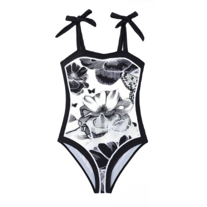 Two Piece Set Swimsuit Multi Color Printed Mesh Maxi Dress Conservative Women Swimsuit
