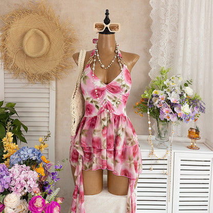 Swimwear Outerwear Shirt Single Blouse Printed Dovetail Sexy Sun Protection Swimsuit