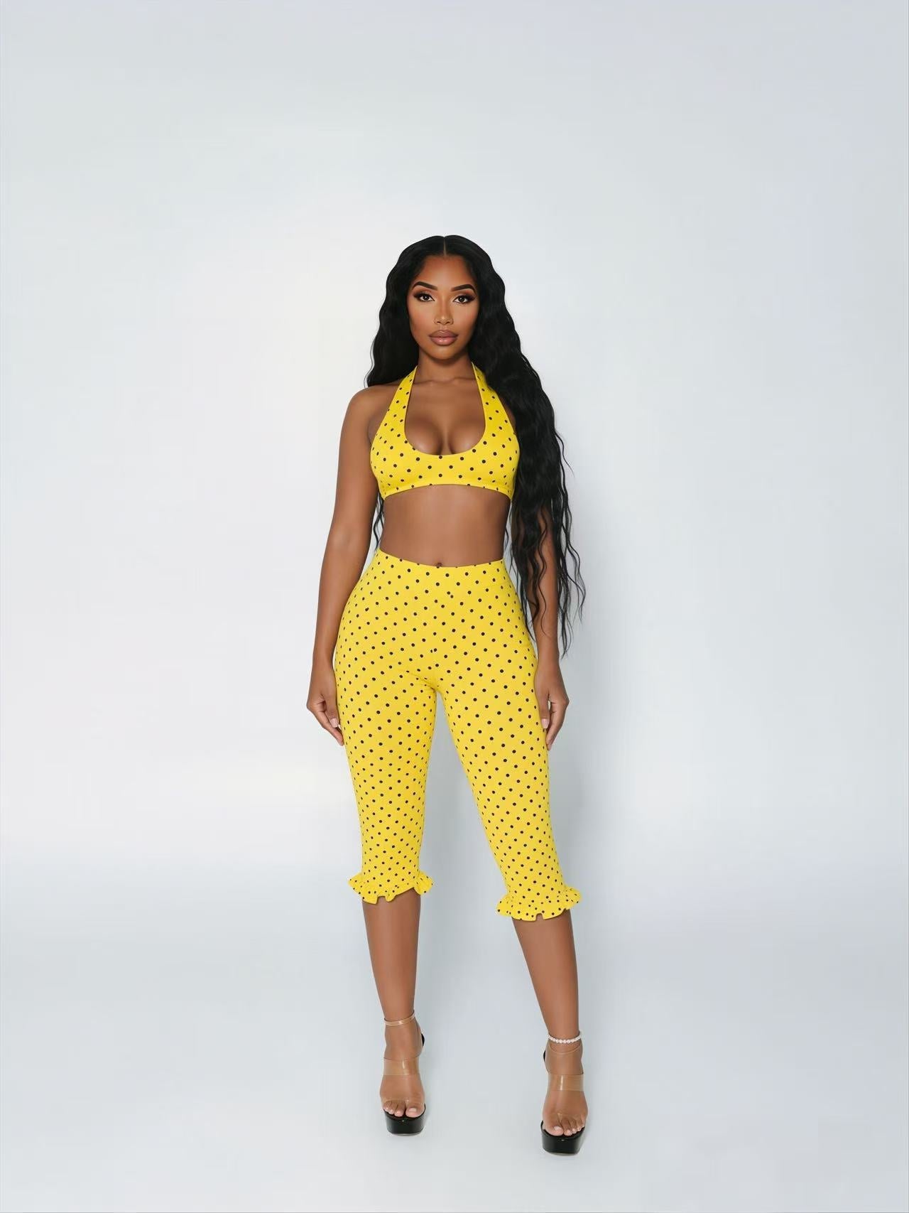 Women Sexy Polka Dot Casual Set