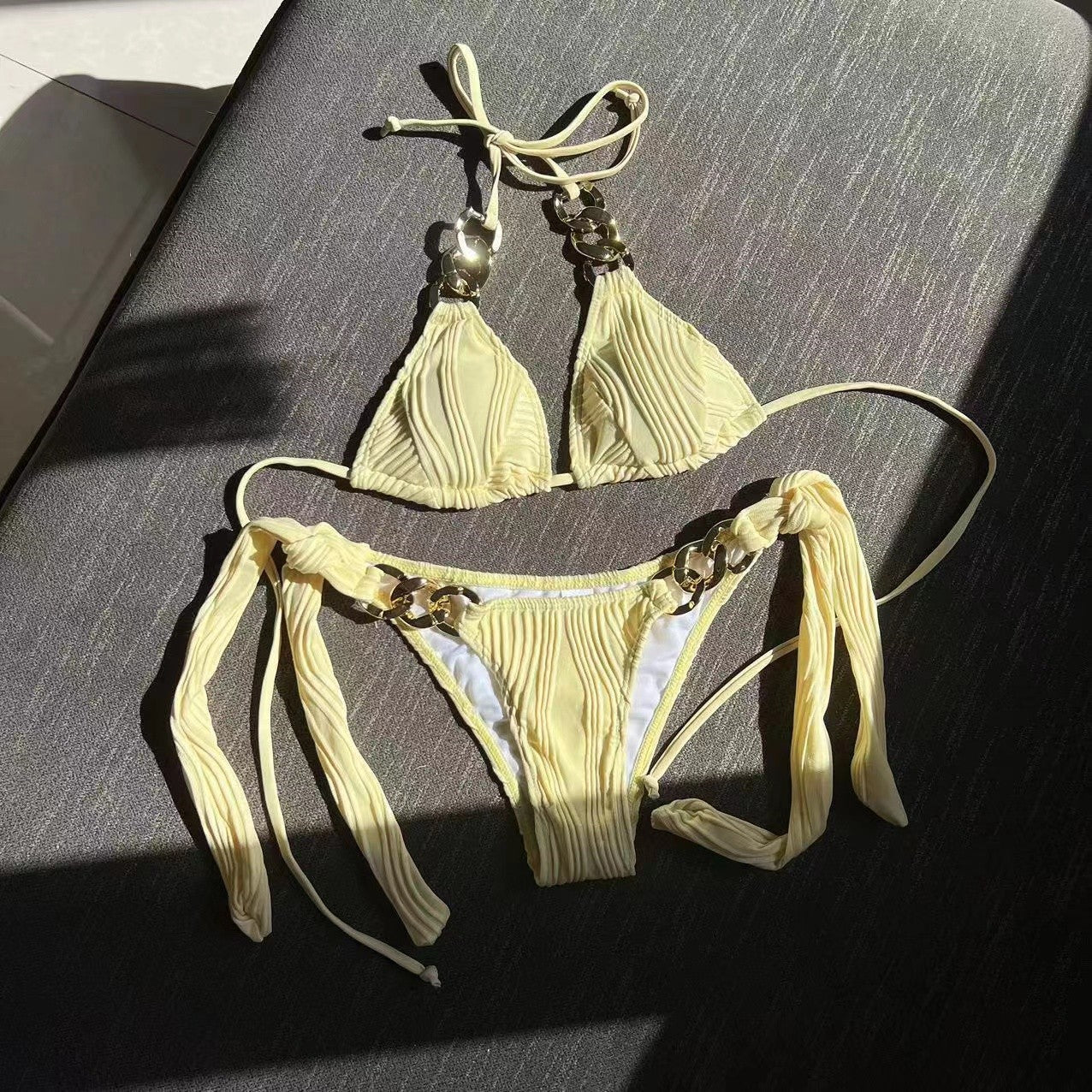 Sexy Split Swimsuit Chain Bikini Swimsuit Bikini