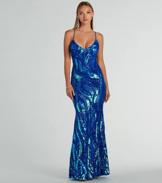 Women Party Sequined Sexy Formal Dress Dress Evening Dress