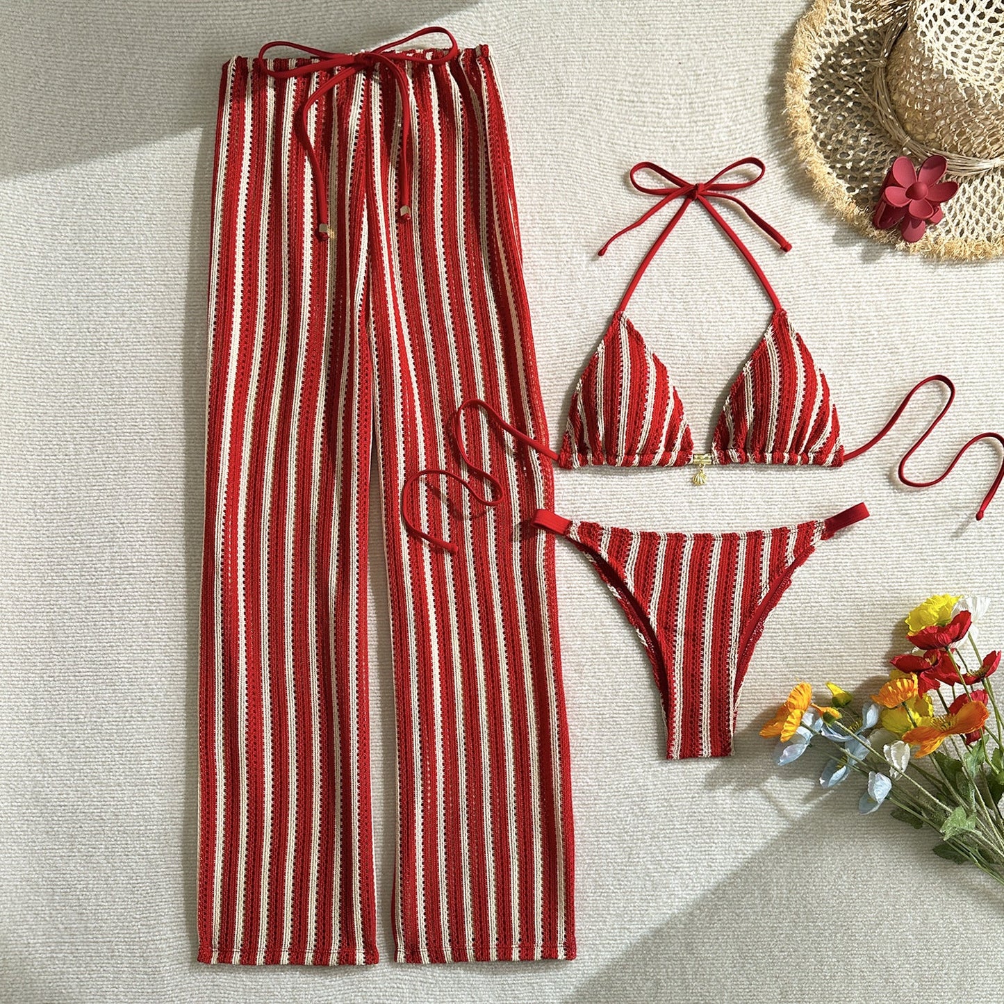 Sexy One Piece One Piece Printed Halter Lace up Swimsuit Women Swimsuit