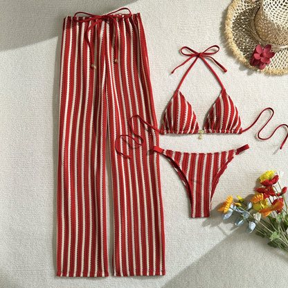 Sexy One Piece One Piece Printed Halter Lace up Swimsuit Women Swimsuit