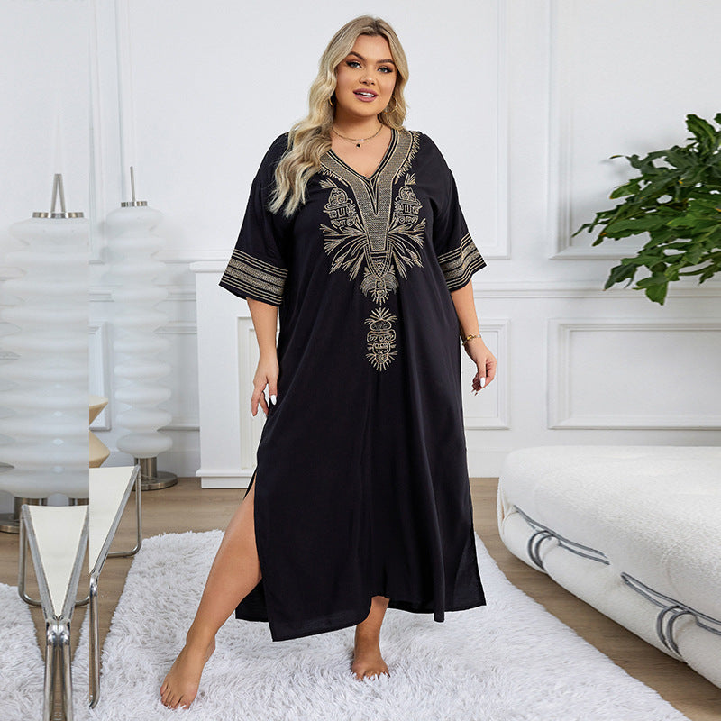 Vacation Robe Vacation Beach Coat Maxi Dress Bikini Cover Up Blouse