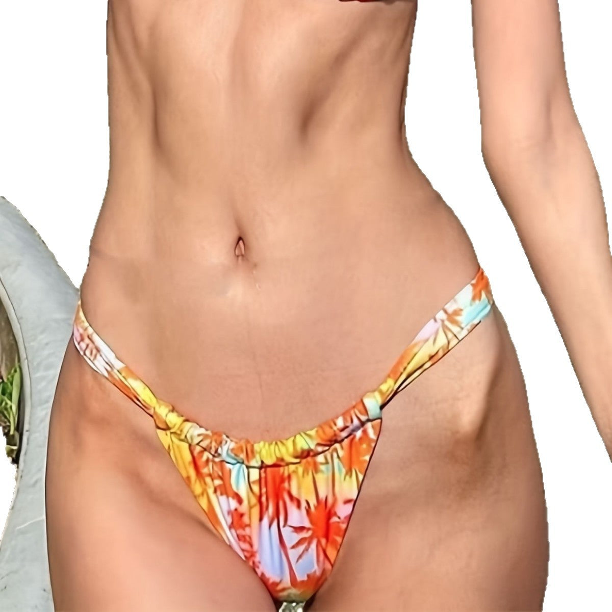 Swimsuit Tie Dye Bikini Sexy Halter Lace up Swimsuit Women Bikini