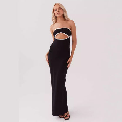 Summer Sexy Tube Top Knitted Dress Long for Women