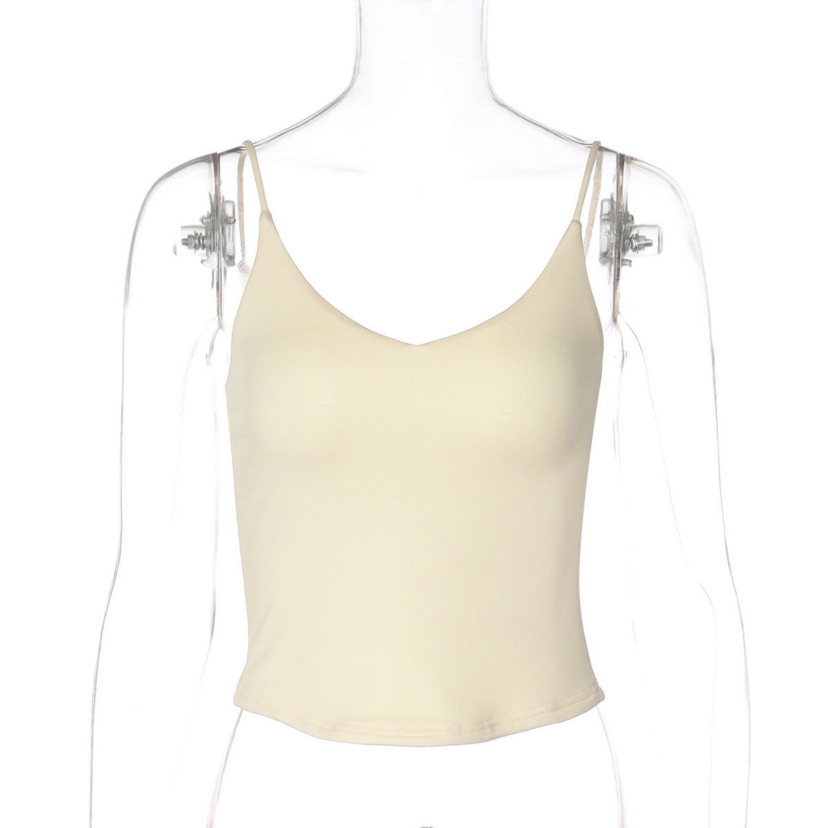 Women Clothing Summer Sexy Solid Color V neck Inner Wear Base Camisole