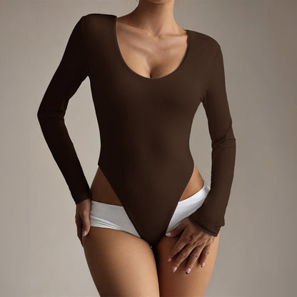 Women Clothing Summer High Slit Waist Baring Slim Fit Figure Flattering Jumpsuit