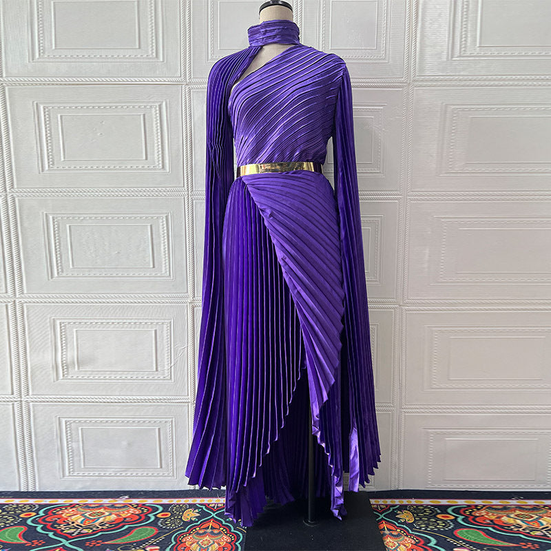 Summer Long Shawl Split Graceful Formal Dress Belt Dress