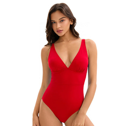 Tight Jumpsuit Women Swimsuit Sexy Conservative Sleeveless Swimsuit with Chest Pad Bikini Women