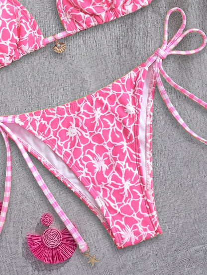 Bikini Three Point Halter Strap Sexy Split Bikini High Grade Sense Beach Swimsuit