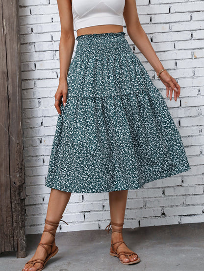 Summer Women Clothing Summer Printed Skirt