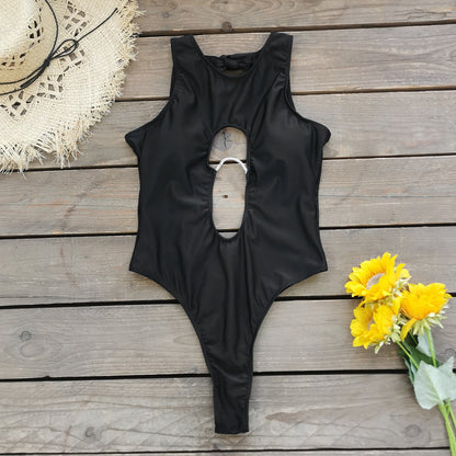 Pure White One Piece Swimsuit Women Sexy Hollow Out Cutout out One Piece Swimsuit
