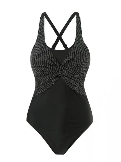 Bikini Solid Color Conservatively Thin Swimsuit at Swimsuit Women
