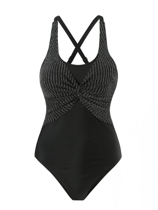 Bikini Solid Color Conservatively Thin Swimsuit at Swimsuit Women