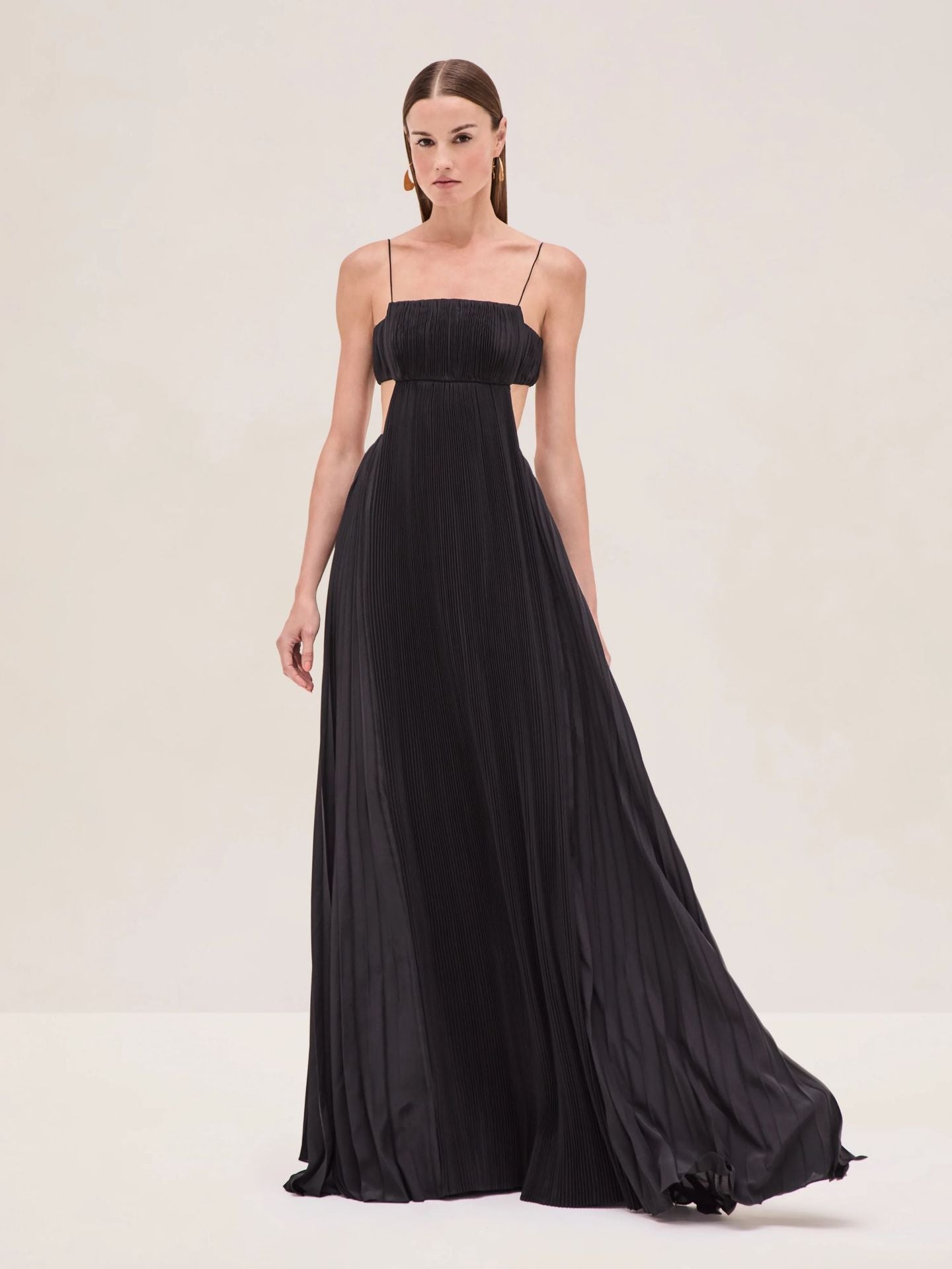 Women Summer Cami Dress Sexy Pleated Backless Dress