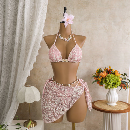 Sexy Island Vacation Sexy Bikini Three Piece Sets Beach Spring Swimsuit Women Bikini