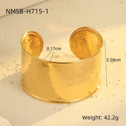 Ocean Coral Starfish Shell Exaggerated Titanium Steel Bracelet Stainless Steel 18K Gold Plating Bracelet