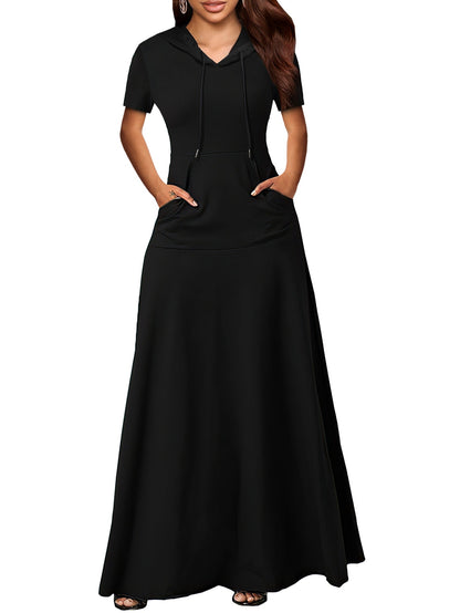 Wal Mart Spring Summer Sexy Sexy Hooded Sweater Maxi Dress Women