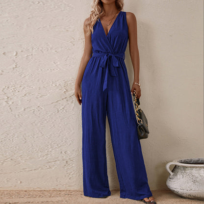 Sleeveless Jumpsuit Arrival High Waist with Straps Sleeveless Jumpsuit Casual