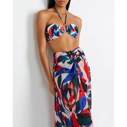 Halter High Waist Sexy Bikini Set Beach Spring Swimsuit for Women