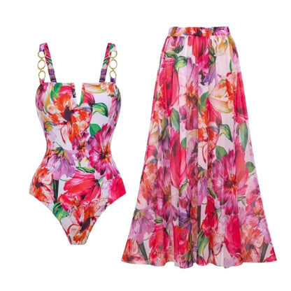 Swimsuit Floral Holiday Atmosphere One Piece Swimsuit Women