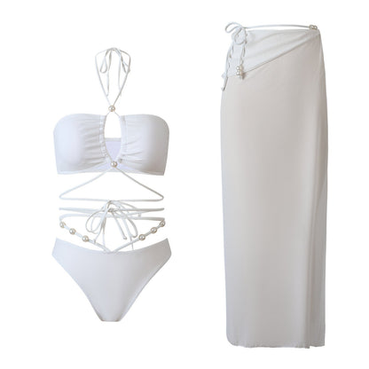 Bikini Two Piece Solid Color Sexy Swimsuit Women