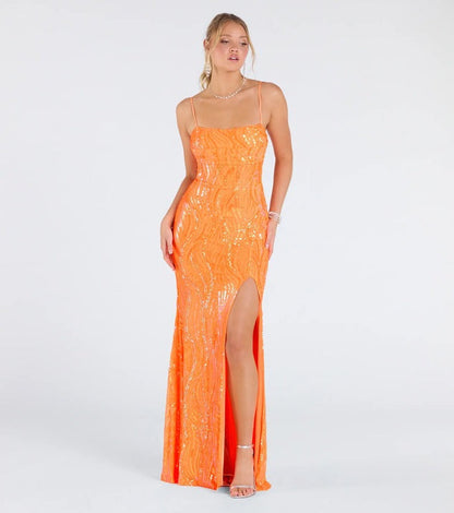 Dress Sexy Sling Backless High Slit Sequ Socialite Dress