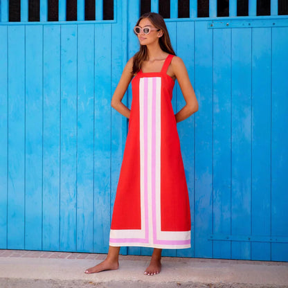 Summer Casual Dress Seaside Vacation Sling Dress