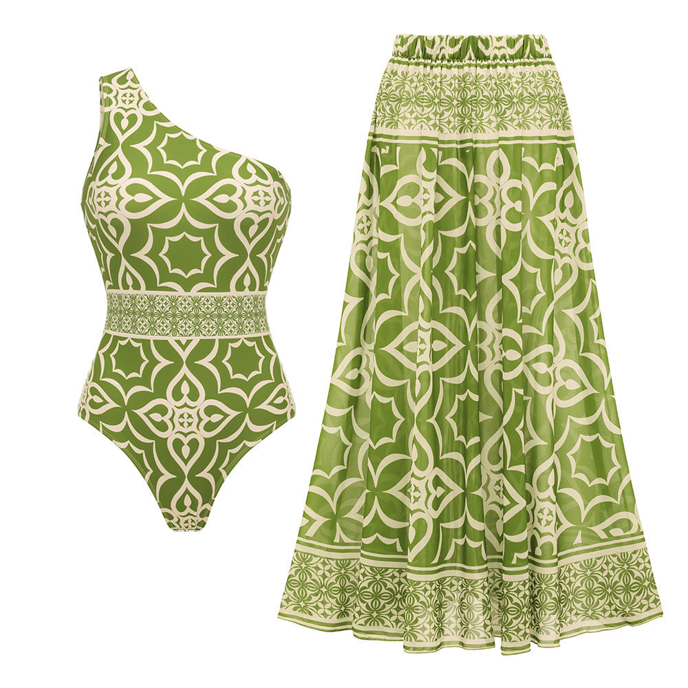 Swimsuit Ethnic Totem Print One Piece Swimsuit Women