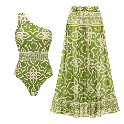 Swimsuit Ethnic Totem Print One Piece Swimsuit Women