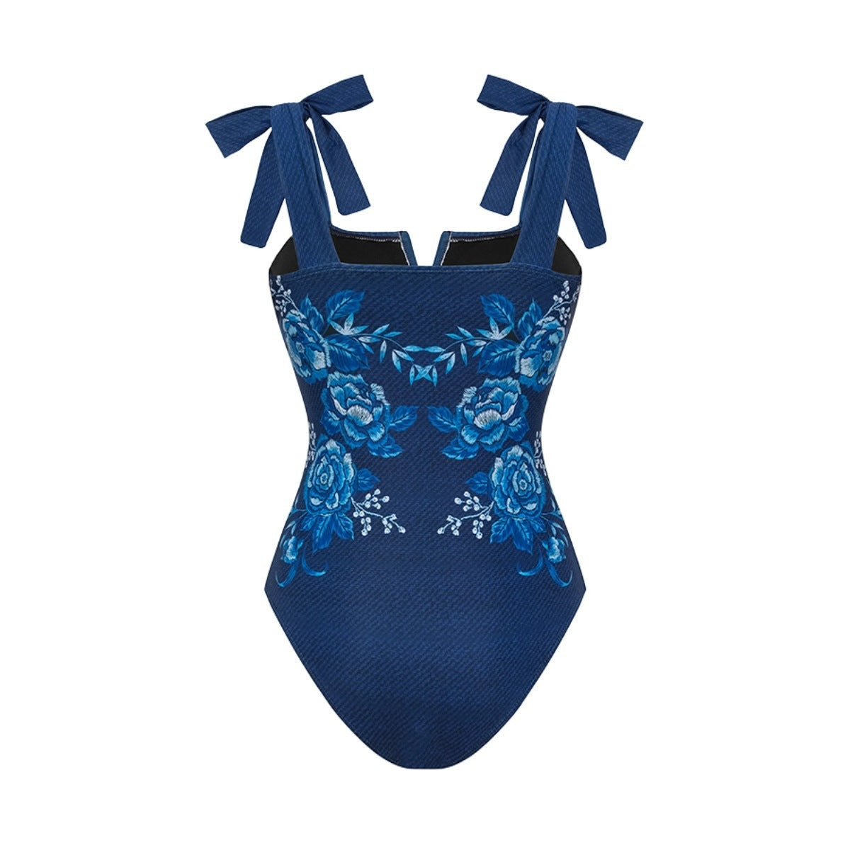 Swimsuit Blue Color Printed Vacation Swimsuit Women Skirt